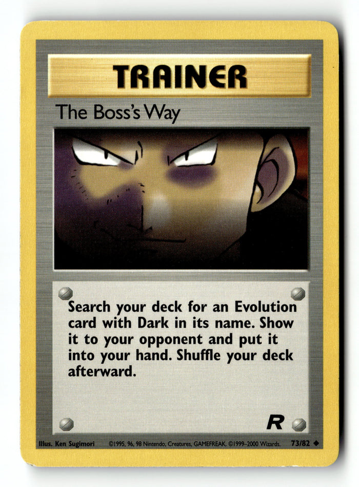 Pokemon Card The Boss's Way LP Team Rocket 73/82