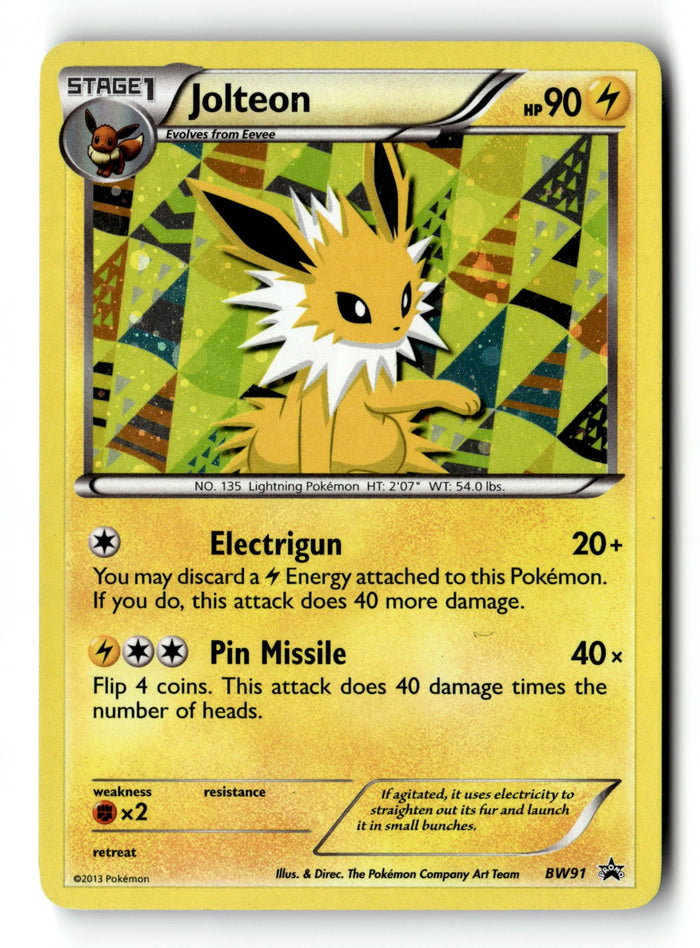 Pokemon Card Jolteon - Holo LP Black and White Promos BW91