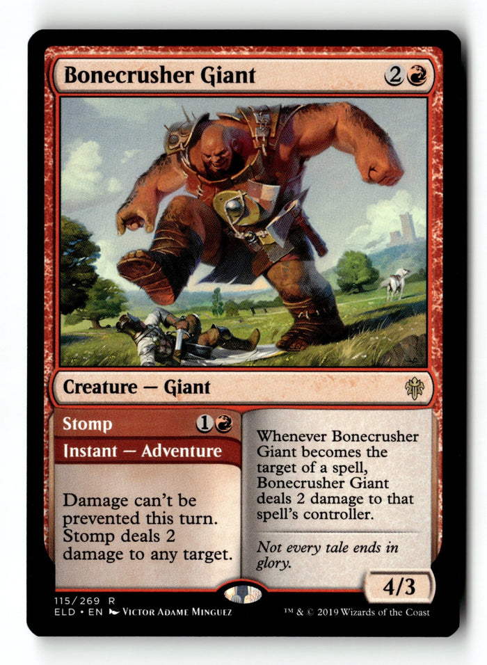 MTG Bonecrusher Giant Throne of Eldraine LP Magic The Gathering