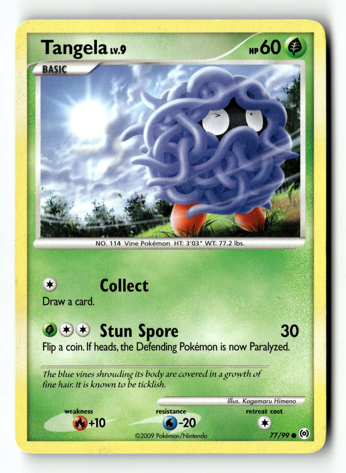 Pokemon Card Tangela (77) LP Arceus 77/99