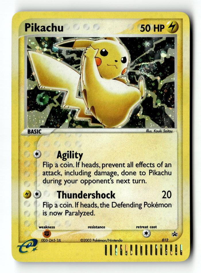 Pokemon Card Pikachu Holo LP Nintendo Black Star Promos (e-era) 012