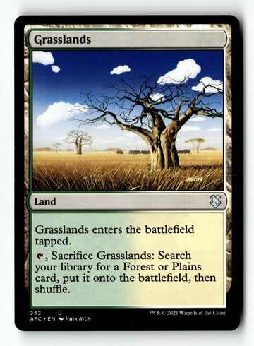 MTG Grasslands Adventures in the Forgotten Realms LP Magic The Gathering
