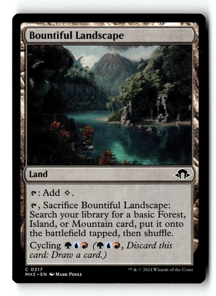 MTG Bountiful Landscape Modern Horizons 3 LP Magic The Gathering