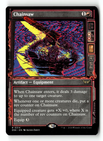 MTG Chainsaw (Showcase) Duskmourn: House of Horror LP Magic The Gathering