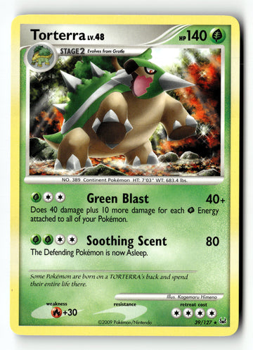 Pokemon Card Torterra LP Platinum 39/127