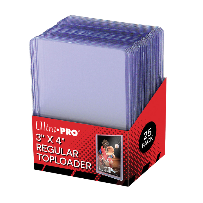 Ultra Pro 3" x 4" Clear Regular Toploaders (25 Pack)