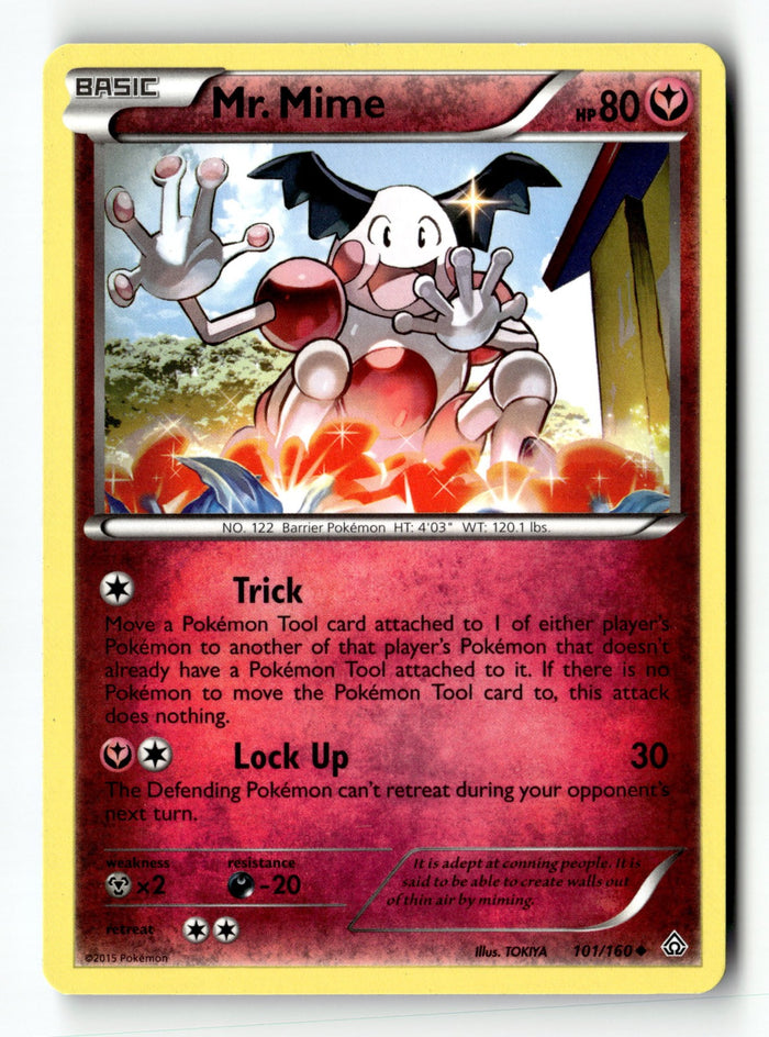 Pokemon Card Mr. Mime LP XY - Primal Clash 101/160