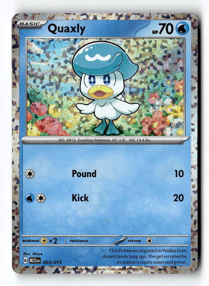 Pokemon Card Quaxly Reverse Holo LP McDonald's Collection 2023 003/015