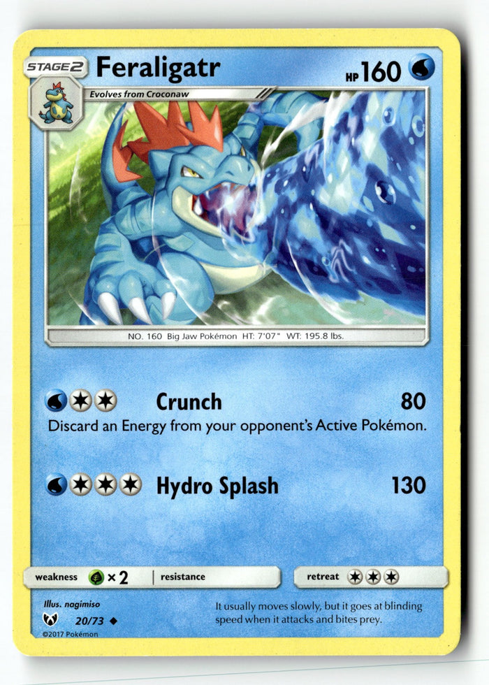 Pokemon Card Feraligatr LP Shining Legends 20/73