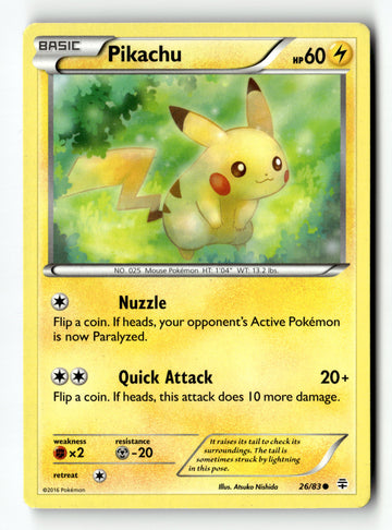 Pokemon Card Pikachu LP Generations 26/83