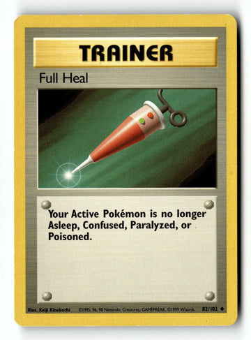 Pokemon Card Full Heal Unlimited LP Base Set (Shadowless) 082/102