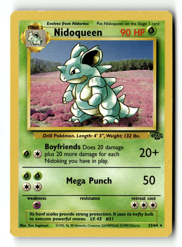 Pokemon Card Nidoqueen (23) Unlimited LP Jungle 23/64