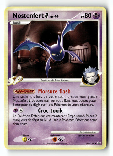 Pokemon Card Crobat G LP Platinum 47/127 FRENCH