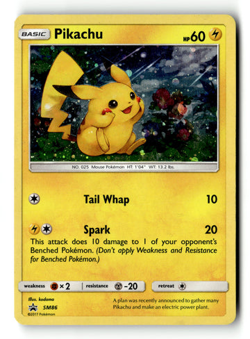 Pokemon Card Pikachu LP SM Black Star Promo SM86