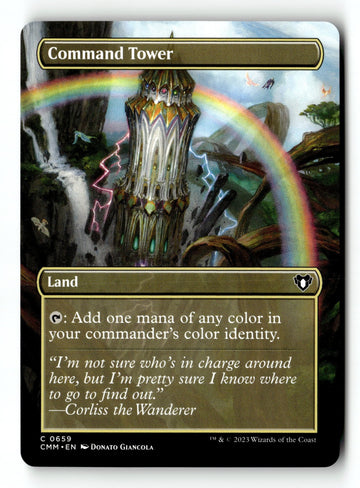 MTG Command Tower (Borderless) Commander Masters LP Magic The Gathering