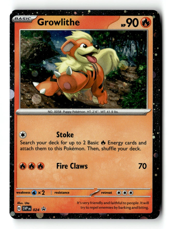 Pokemon Card Growlithe - Holo LP SV: Scarlet & Violet Promo Cards 024