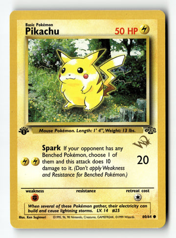 Pokemon Card Pikachu 1st Edition LP Jungle 60/64 (2)