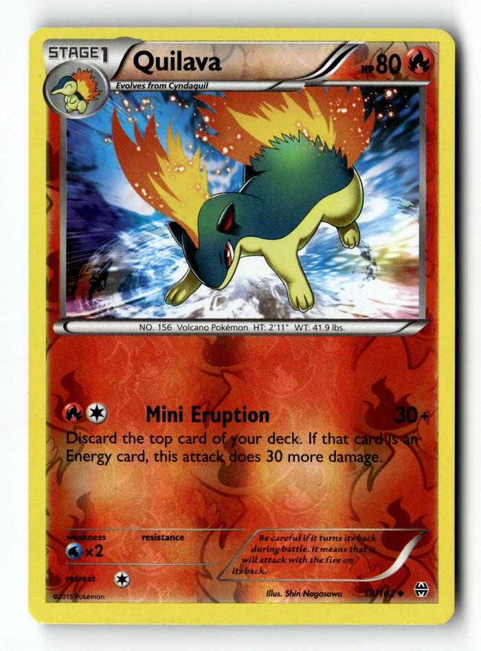 Pokemon Card Quilava Reverse Holo LP BREAKthrough 19/162