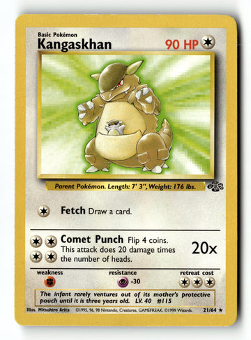 Pokemon Card Kangaskhan LP Jungle 21/64