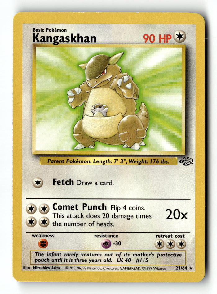 Pokemon Card Kangaskhan LP Jungle 21/64