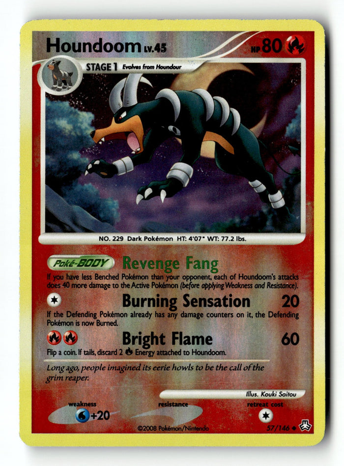 Pokemon Card Houndoom Reverse Holo LP Legends Awakened 57/146