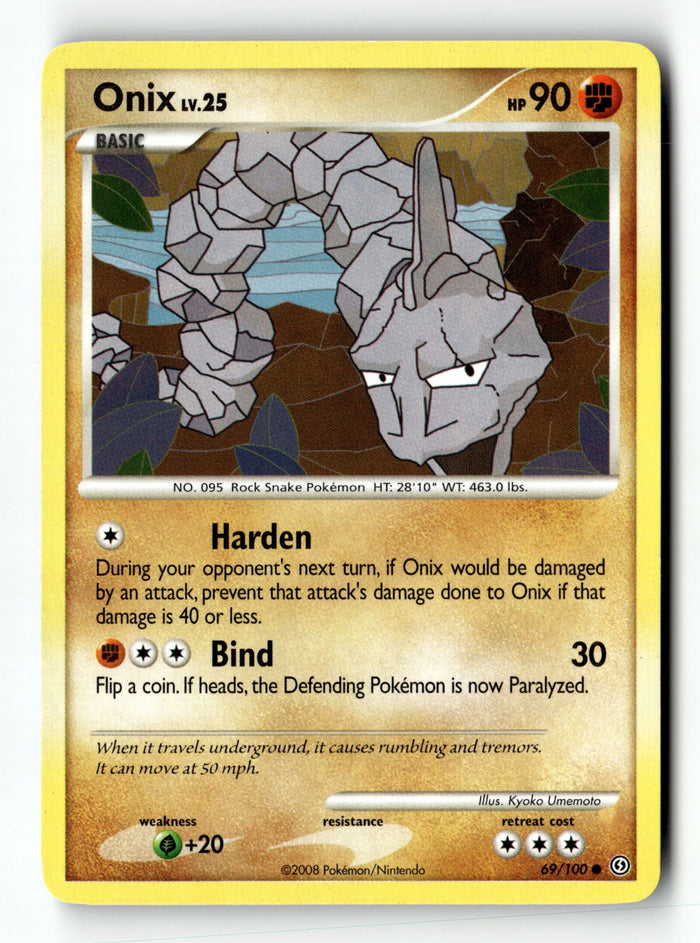 Pokemon Card Onix LP Stormfront 69/100