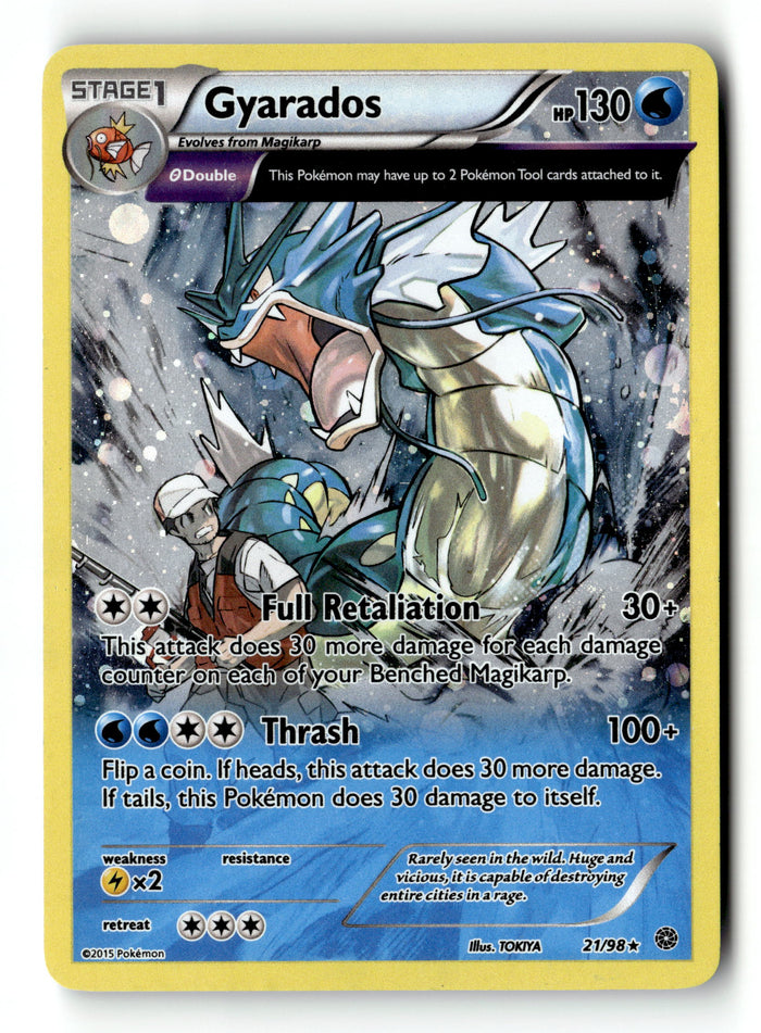 Pokemon Card Gyarados Cosmo Holo LP XY - Ancient Origins 21/98