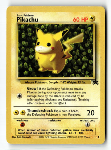 Pokemon Card Pikachu (1) LP WoTC Promo 1