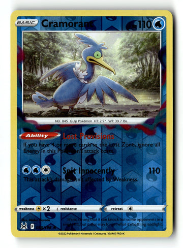 Pokemon Card Cramorant Reverse Holo LP SWSH11: Lost Origin 050/196