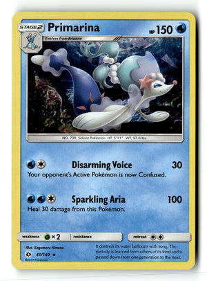 Pokemon Card Primarina - (Cracked Ice Holo) LP Deck Exclusives 041/149