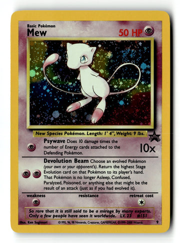 Pokemon Card Mew (9) Holo LP WoTC Promo 9