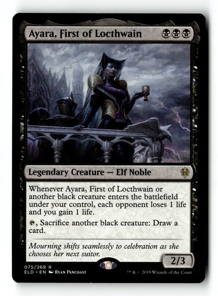 MTG Ayara, First of Locthwain Throne of Eldraine LP Magic The Gathering