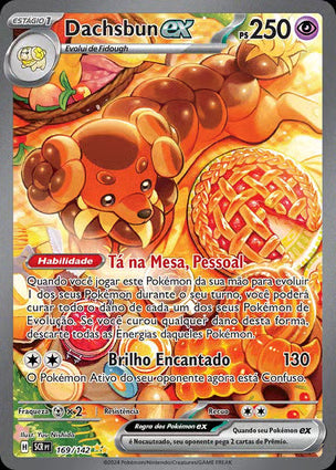 Pokemon Card Dachsbun ex 169/142 Special Illustration Rare Stellar Crown NM