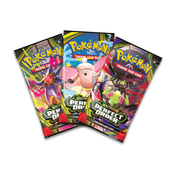 Pokémon TCG: Mega Evolution—Perfect Order 3-Pack Blister (Chikorita) (back)