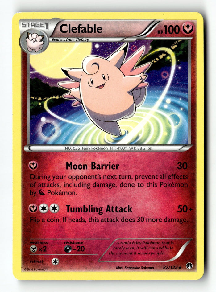 Pokemon Card Clefable LP XY - BREAKpoint 82/122