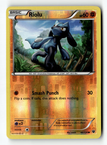 Pokemon Card Riolu (46) Reverse Holo LP XY - Fates Collide 46/124