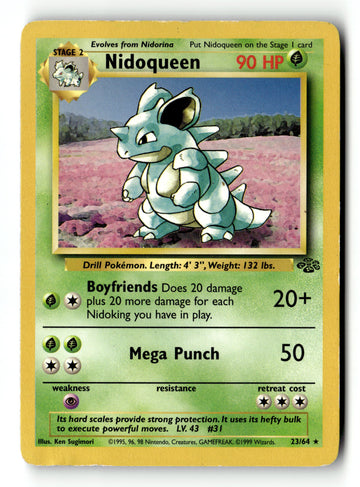 Pokemon Card Nidoqueen LP Jungle 23/64