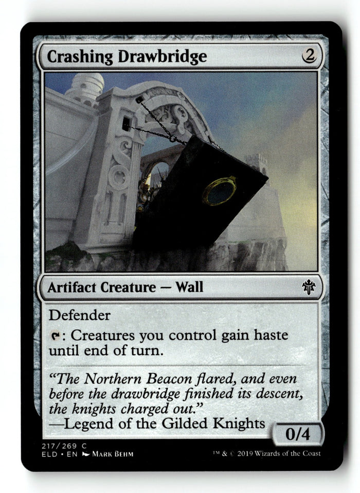 MTG Crashing Drawbridge Throne of Eldraine LP Magic The Gathering