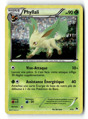 Pokemon Card LP Leafeon 1/12 Holo 2013 Promo McDonald's Pokemon FRENCH