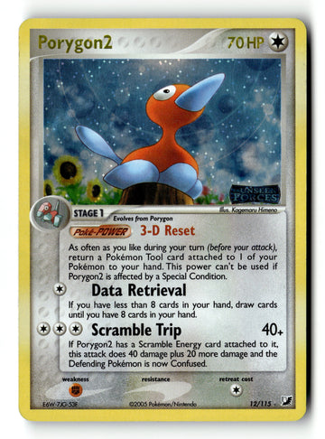 Pokemon Card Porygon2 Reverse Holo LP EX Unseen Forces 12/115