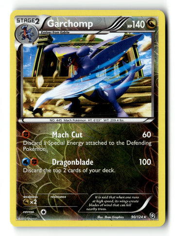 Pokemon Card Garchomp (90) Reverse Holo LP Dragons Exalted 90/124