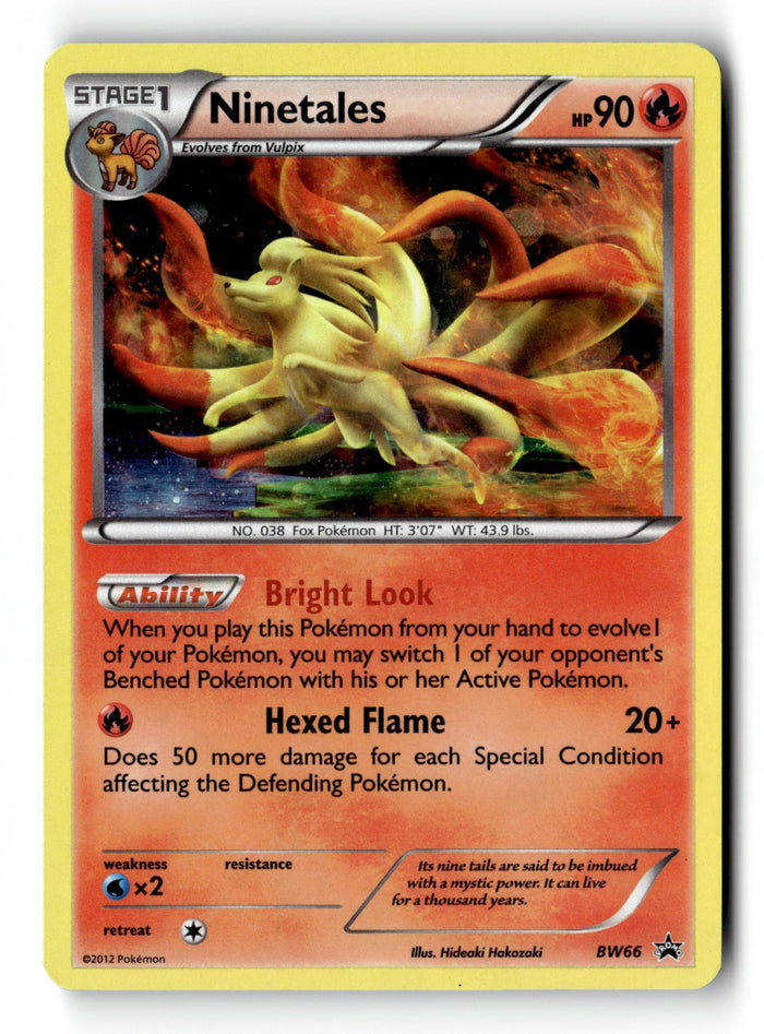 Pokemon Card Ninetales - Holo LP Black and White Promos BW66