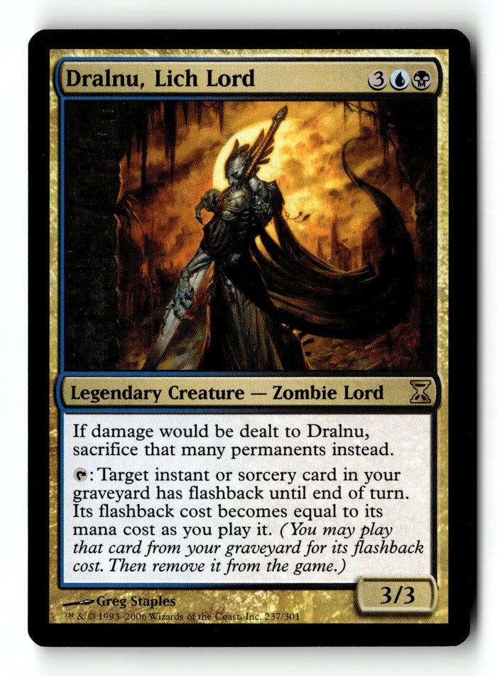 MTG Dralnu, Lich Lord Time Spiral LP Magic The Gathering