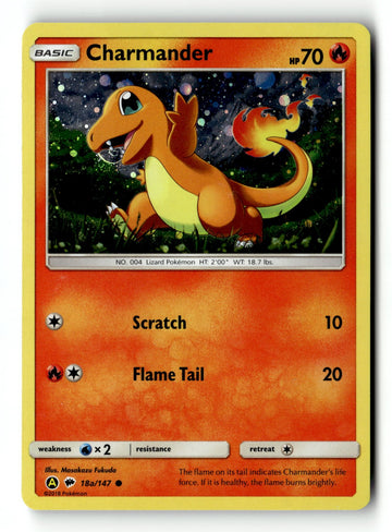 Pokemon Card Charmander - 18a/147 Holo LP Alternate Art Promos 018a/147