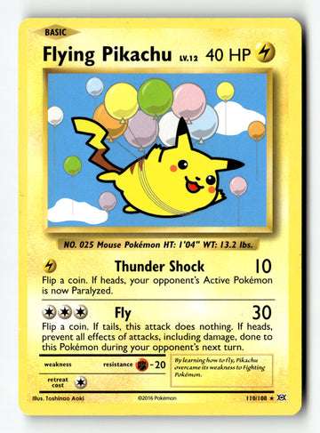 Pokemon Card Flying Pikachu LP XY - Evolutions Secret Rare 110/108