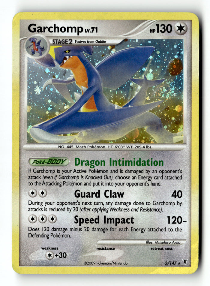 Pokemon Card Garchomp Holo LP Supreme Victors 5/147