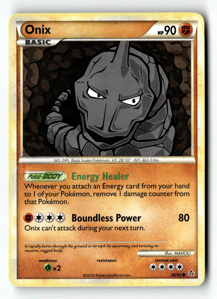Pokemon Card Onix (56) LP Unleashed 56/95