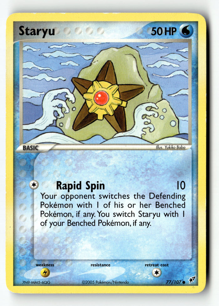 Pokemon Card Staryu LP EX Deoxys 77/107