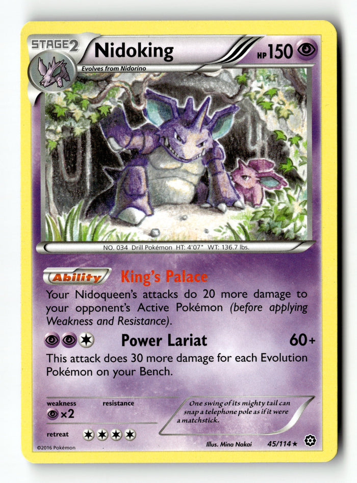 Pokemon Card Nidoking Normal LP XY - Steam Siege 45/114