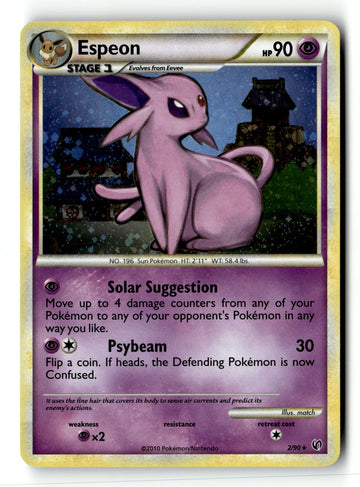 Pokemon Card Espeon LP Undaunted Holo Rare 2/90